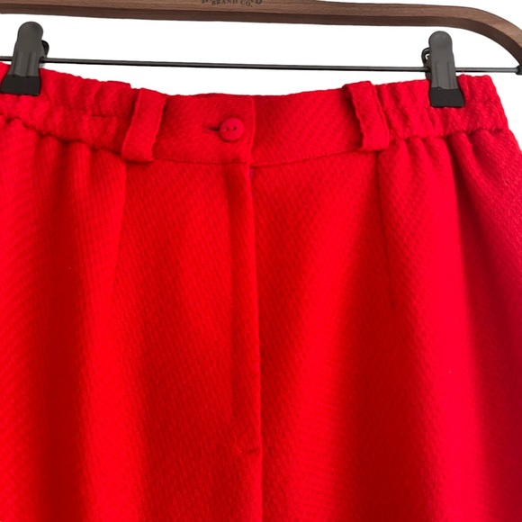Vintage Hobnobber Red Mini Wool Blend Slash Pocket Women's Skirt Size 4 - Picture 6 of 9